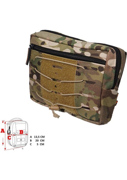 Mas Tactical Yatay Yardımcı Cep (Multicam) - Xl