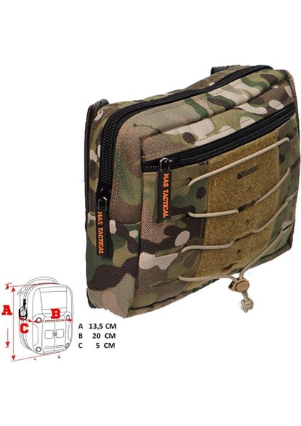 Mas Tactical Yatay Yardımcı Cep (Multicam) - Xl