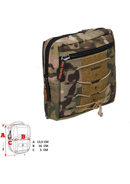 Mas Tactical Yatay Yardımcı Cep (Multicam) - L