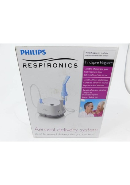 Respironics Nebulizatör Cihazı Inno Spire Essence + Mavi Resusable Set Hediye