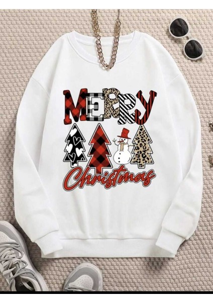 Bisiklet Yaka Beyaz Oversize Sweatshirt fiyatları