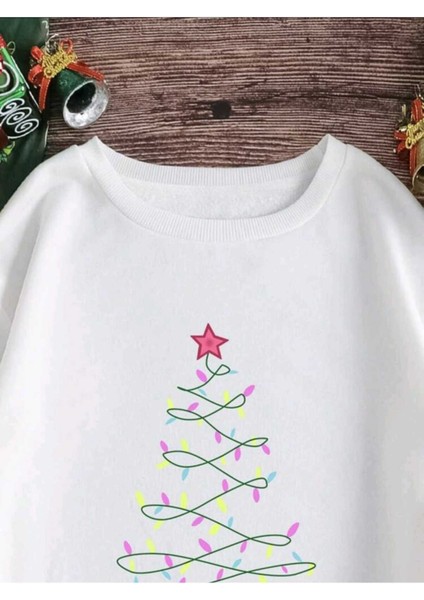 Bisiklet Yaka Beyaz Oversize Sweatshirt modelleri