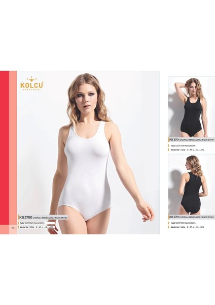 Kalın Askılı Body Zıbın Atlet -KB2700 -Beyaz fiyatları