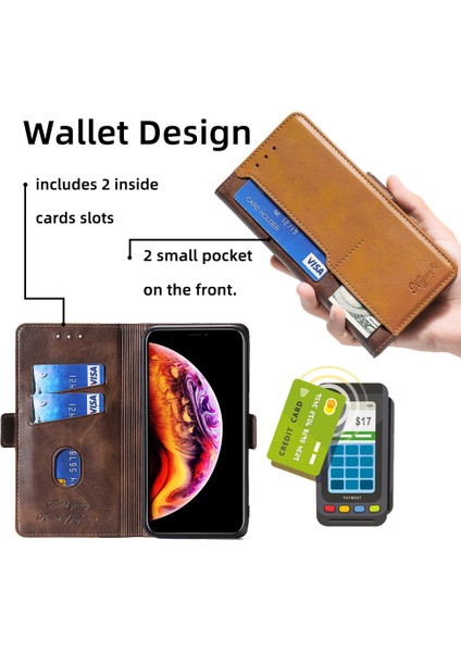 Itel S23 Için Telefon Kılıfı Kart Yuvalı Deri Telefon Kılıfı (Yurt Dışından)