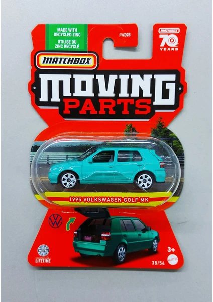 1995 Volkswagen Golf Mk Moving Parts ( Bagaj Açılır Model Araba )