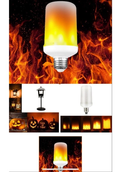 Helıos Alev Efektli LED Ampul Gerçekçi 3 Kademeli