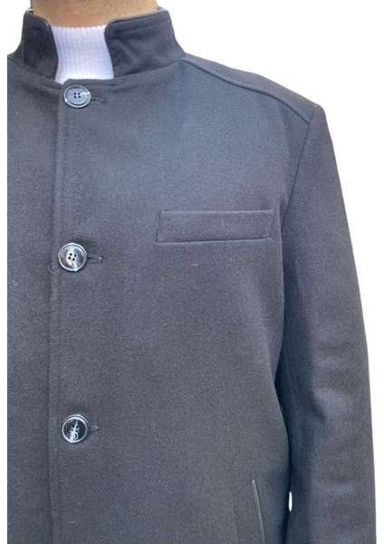 Regular Fit Premium Yün Içerikli Rahat Kalıp Kaşe Kaban Lacivert modelleri