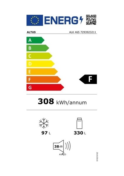 Alk 464 (427 Litre )  No Frost Buzdolabı Kombi