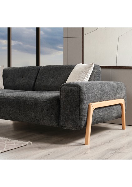 Dolex Ceviz Kasa Modern Sırt Mekanizmalı Koltuk Takımı 3+1 modelleri