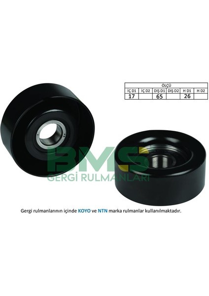 Alternatör Gergi Rulmanı Accent 05 GETZ-I10-I20-I30-I40 1.5crdı-1.6crdı-1.7crdı-Blue