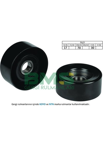 Alternatör Gergi Rulmanı Kolsuz Honda Cıvıc 06-12 1.6 / 1.8i 70X30.5