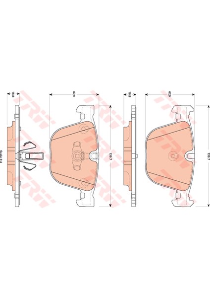TRW Fren Balatası Arka Bmw F07 F01 F02 F03 F04 34216775342-34216790966