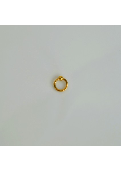 316 L Çelik Küçük Topçuklu Düz Halka Göbek Piercingi 6 mm Gold Renk fiyatları