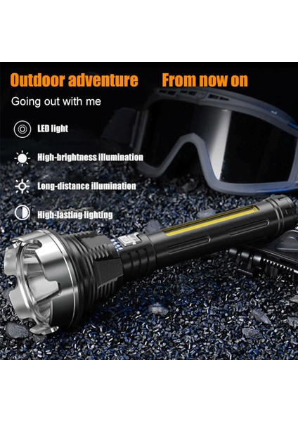 USB Şarj Edilebilir LED El Fenerleri 1200 Mah 4 Mod Su Geçirmez Çok Fonksiyonlu Çalışma Işığı, Şarj Kablosu ile (Yurt Dışından) fiyatları