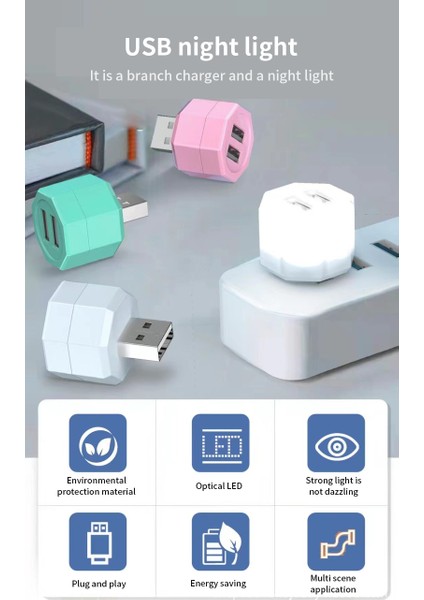 USB Fiş Lambası Mini Gece Lambası Bilgisayar Mobil Şarj Küçük Kitap Lambaları LED Göz Koruması Okuma Işığı Masa Aydınlatma (Yurt Dışından) indirimleri