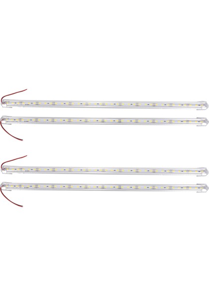 Alüminyum Alaşımlı LED Şerit-4 x LED Şerit Çubuğu -Beyaz (Yurt Dışından)