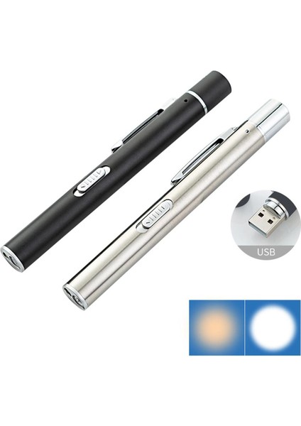 Taşınabilir LED El Feneri Çalışma Işığı Tıbbi Ilk Yardım Kalem Işıklı Fener Lambası Öğrenci Ölçer Ölçümleri Doktor Hemşire Teşhis (Yurt Dışından)