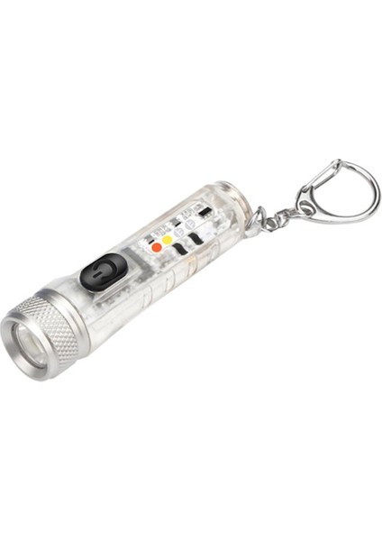 Mini USB El Fenerleri Anahtarlık Flaş Işığı Tip-C USB Şarj Edilebilir Mıknatıslı LED Lamba Kamp Uv Işık Çok Fonksiyonlu Taşınabilir Çalışma Işığı Yan Işıklar (Yurt Dışından)