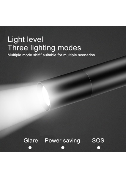 Q5 Zoom Sürümü El Feneri 600MAH USB Şarj Mini Kamp Işıklı Fener (Yurt Dışından) modelleri