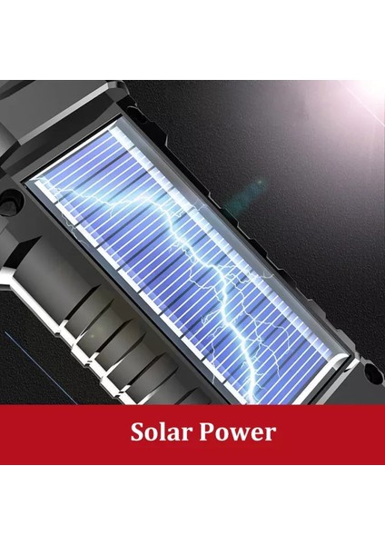 Vimite Açık Su Geçirmez El Feneri Güneş Şarj Edilebilir Süper Parlak Torchlight Taşınabilir Ev Acil Durum Lambası Seyahat Spor Için (Yurt Dışından) modelleri