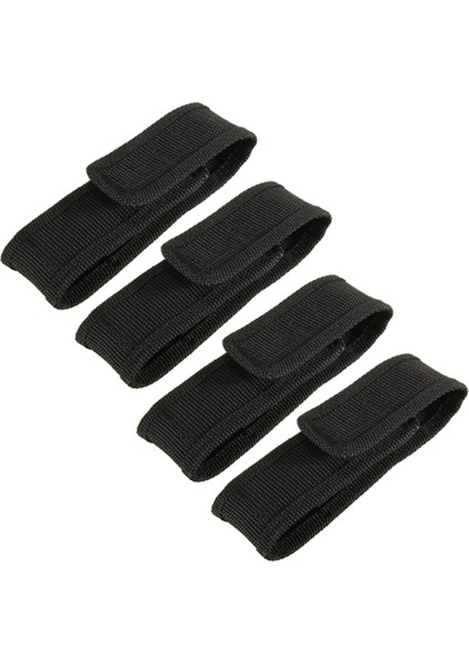 4 Adet 13 cm Siyah Naylon Kılıf Tutucu Kemer Kılıfı Çanta LED El Feneri Torch Için (Yurt Dışından)