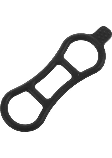 Bisiklet El Feneri Fikstürü-2 x Bisiklet El Feneri Torch Braketi 2 x Çıkartma 2 x Silikon Kayış-Siyah (Yurt Dışından)