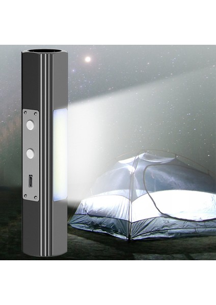 LED Çok Fonksiyonlu Dış Mekan Güçlü Işık T6 Mıknatıslı Işık Mini El Feneri, Parlak Stil: Beyaz Işık + Sarı Işık (Yurt Dışından) fırsatları