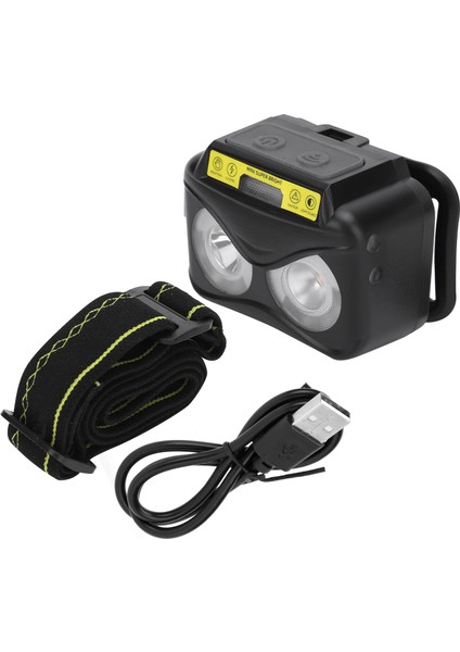 Xpg+Cob Sarı Işık Güçlü Parlaklık USB Şarjlı Indüksiyonlu Far Dayanıklı (Yurt Dışından) indirimleri
