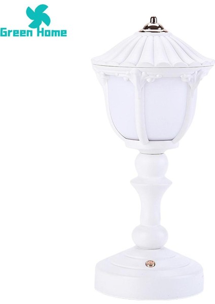 Yeşil Ev LED Işık Göz Kamaştırmayan Nostaljik Retro USB Şarj Başucu Lambası Prop (Yurt Dışından)
