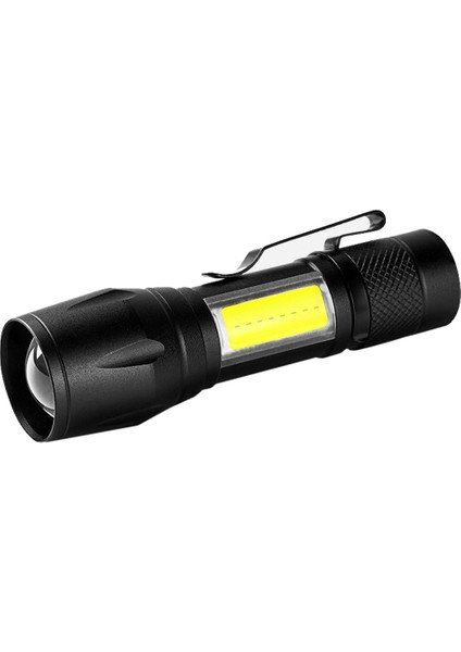 Xpe Q5 Cob LED Taşınabilir Mini USB Şarj Edilebilir Yakınlaştırılabilir El Feneri Torch Lambası (Yurt Dışından)