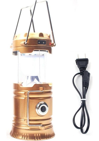 Elde Taşınabilir Veya Asılı USB Şarj Edilebilir LED Kamp Feneri Güneş Enerjili El Feneri (Yurt Dışından)