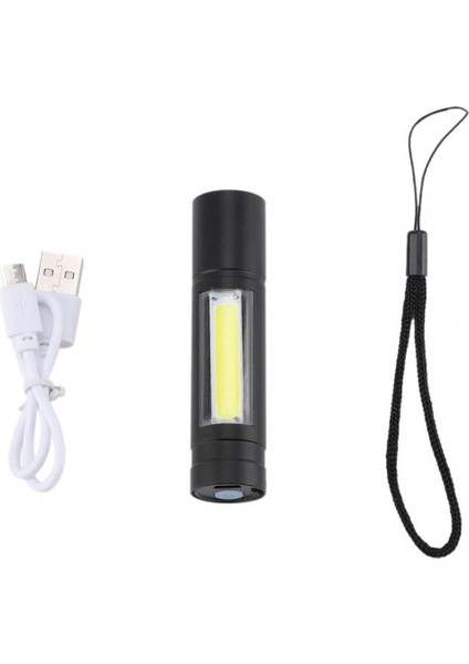 Mod Şarj Edilebilir Cob + Zoom Xpe El Feneri Lambası Manyetik Muayene Çalışma Işığı (Yurt Dışından)