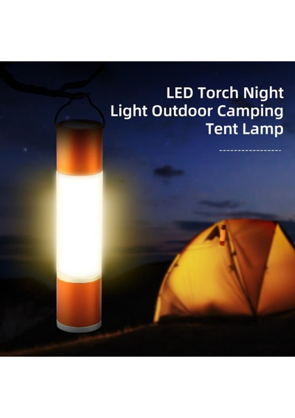 USB Şarj Edilebilir Asılı El Feneri Taşınabilir Su Geçirmez LED Teleskopik Işık Kamp Çadır Lambası Açık Acil Işık (Yurt Dışından)