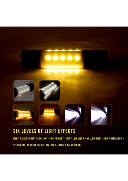 USB Şarj Edilebilir Asılı El Feneri Taşınabilir Su Geçirmez LED Teleskopik Işık Kamp Çadır Lambası Açık Acil Işık (Yurt Dışından) fırsatları