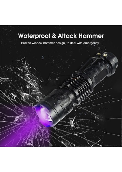 Auoyo Uv Işığı 395NM LED Siyah Işık Ahşap Lamba Teleskopik Odaklama Uv Işık Köpek Idrarı Için Taşınabilir El Feneri Evcil Hayvan Leke Akrep Nakit Para Takı Testi (Yurt Dışından) indirimleri