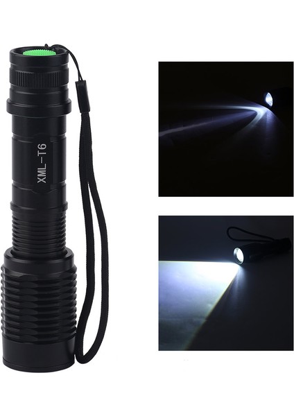 Skywolfeye 240-350LM T6 Odak Ayarlanabilir Dış Mekan 5 Mod LED El Feneri Siyah (Yurt Dışından) modelleri