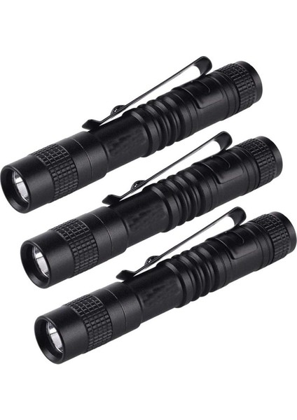 3x El Feneri Kalem Torch Süper Küçük Mini Aaa Xpe-R3 LED Lamba Kemer Klipsi Işık Cep Torch ile (Yurt Dışından)