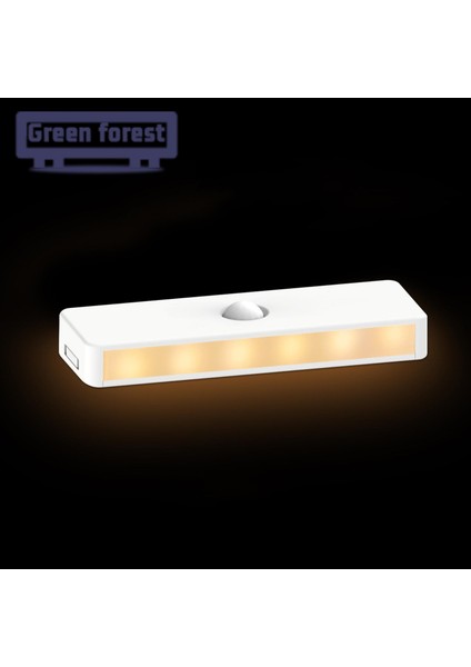 Yeşil Orman LED Gece Lambası Şarj Edilebilir USB Merdiven Otomatik Açma/kapama LED Indüksiyon Lambası (Yurt Dışından) modelleri