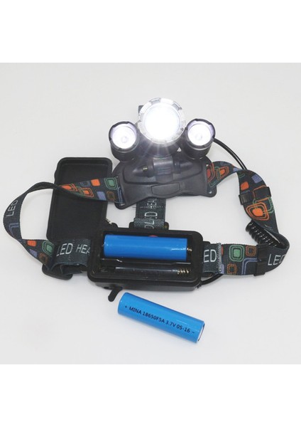 Işık Sabit Odaklı Süper Parlak T6 Far Şarjlı Far El Feneri-Siyah 2 Pil + 1 Şarj Cihazı ile (Yurt Dışından) modelleri