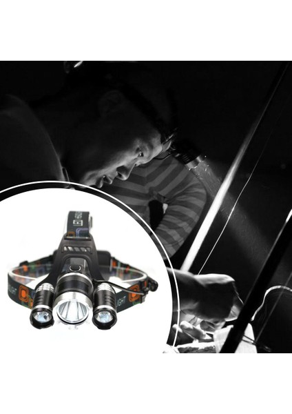 Işık Sabit Odaklı Süper Parlak T6 Far Şarjlı Far El Feneri-Siyah 2 Pil + 1 Şarj Cihazı ile (Yurt Dışından) indirimleri