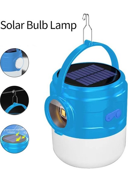 Güneş Kamp Işıkları LED Şarj Edilebilir Ampul El Feneri Açık Çalışma Acil Durum Lambası Taşınabilir Işık Fener (Yurt Dışından) fiyatları