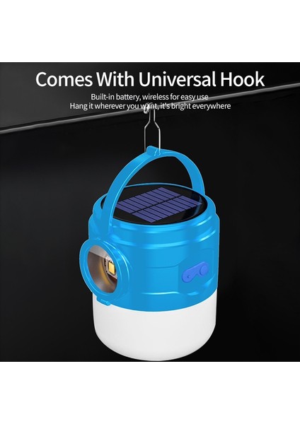 Güneş Kamp Işıkları LED Şarj Edilebilir Ampul El Feneri Açık Çalışma Acil Durum Lambası Taşınabilir Işık Fener (Yurt Dışından) modelleri