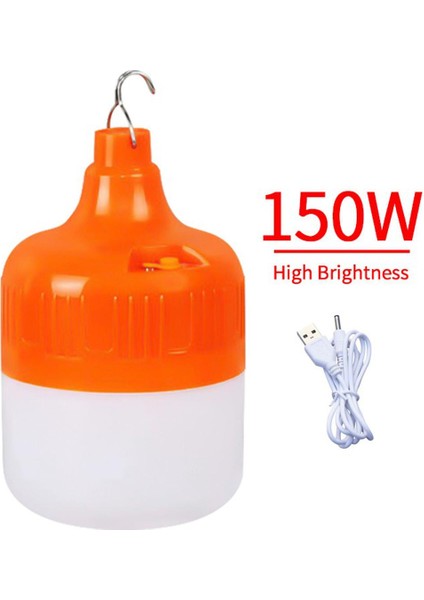 Dış Mekan Çalışma Lambası Ampul LED Acil Durum Işıkları USB Şarj Edilebilir Taşınabilir Kanca Çadır Kamp Lambası Ev El Feneri Su Geçirmez 150 W/100 W/80 W/60 W/30 W (Yurt Dışından)