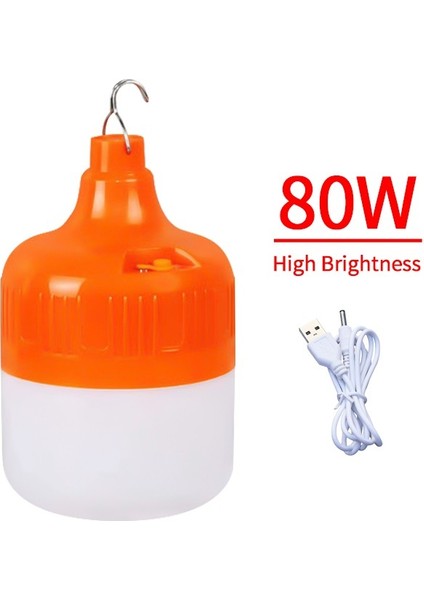 Dış Mekan Çalışma Lambası Ampul LED Acil Durum Işıkları USB Şarj Edilebilir Taşınabilir Kanca Çadır Kamp Lambası Ev El Feneri Su Geçirmez 150 W/100 W/80 W/60 W/30 W (Yurt Dışından)