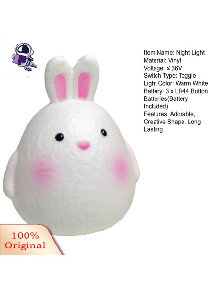 Grebest Karikatür Tavşan Lamba Enerji Tasarruflu Yatak Odası Dekor Başucu Işık LED Gece Lambası (Yurt Dışından) fırsatları