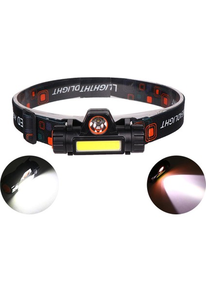 Lumiparty LED Xpe+Cob Düğme Anahtarlı Farlı Dış Mekan Kamp El Feneri (Yurt Dışından)