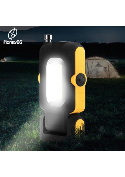 Taşınabilir Aydınlatma 3 Modlu Mini El Feneri Taşınabilir Cep Lambası USB Açık Kamp Çalışma Işığı (Yurt Dışından)