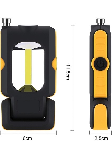 Taşınabilir Aydınlatma 3 Modlu Mini El Feneri Taşınabilir Cep Lambası USB Açık Kamp Çalışma Işığı (Yurt Dışından)