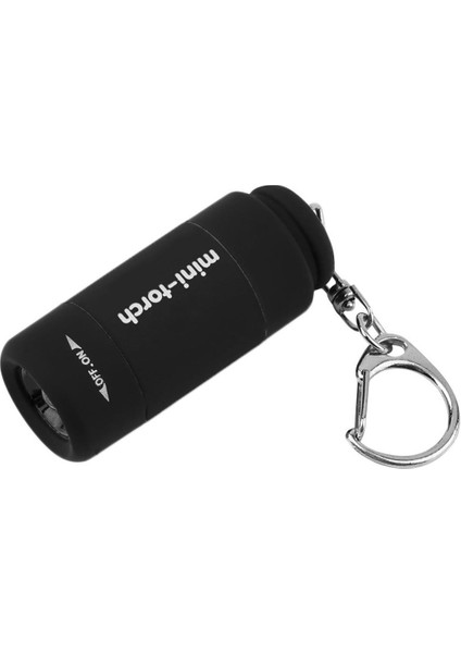 【eğlenceli Canlı】 Taşınabilir Mini Anahtarlık Cep Torch USB Şarj Edilebilir LED Işık El Feneri 0.5W 25LM Su Geçirmez Açık Kamp El Feneri (Yurt Dışından)