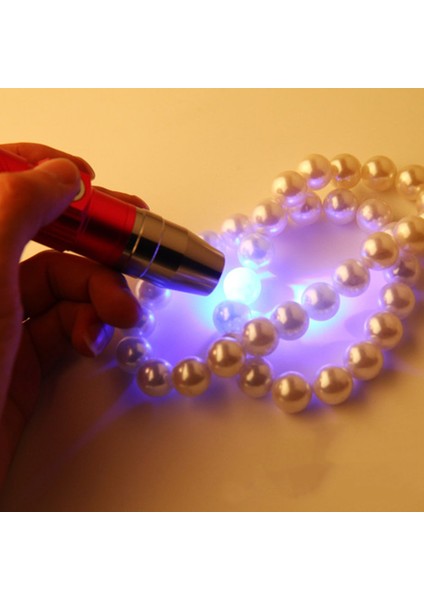 Mini LED El Feneri 365NM Muayene Lambası USB Şarj Uv Torch Işığı - Siyah (Yurt Dışından)